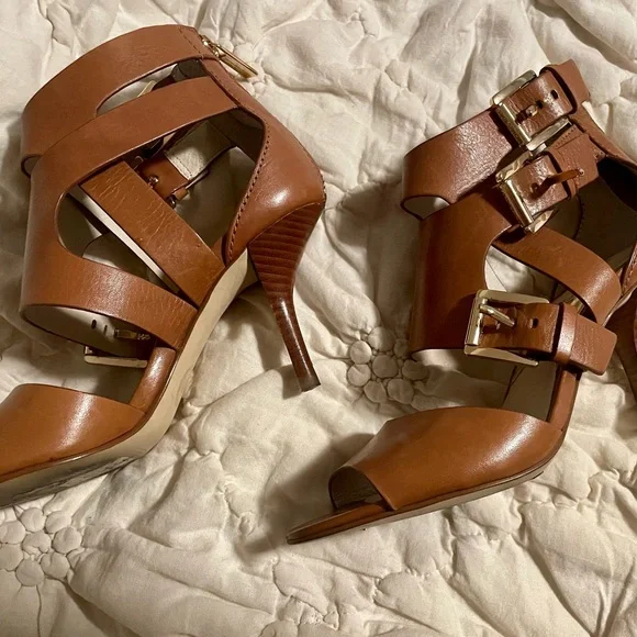 Michael Kors leather gladiator sandal heels - Picture 3 of 4